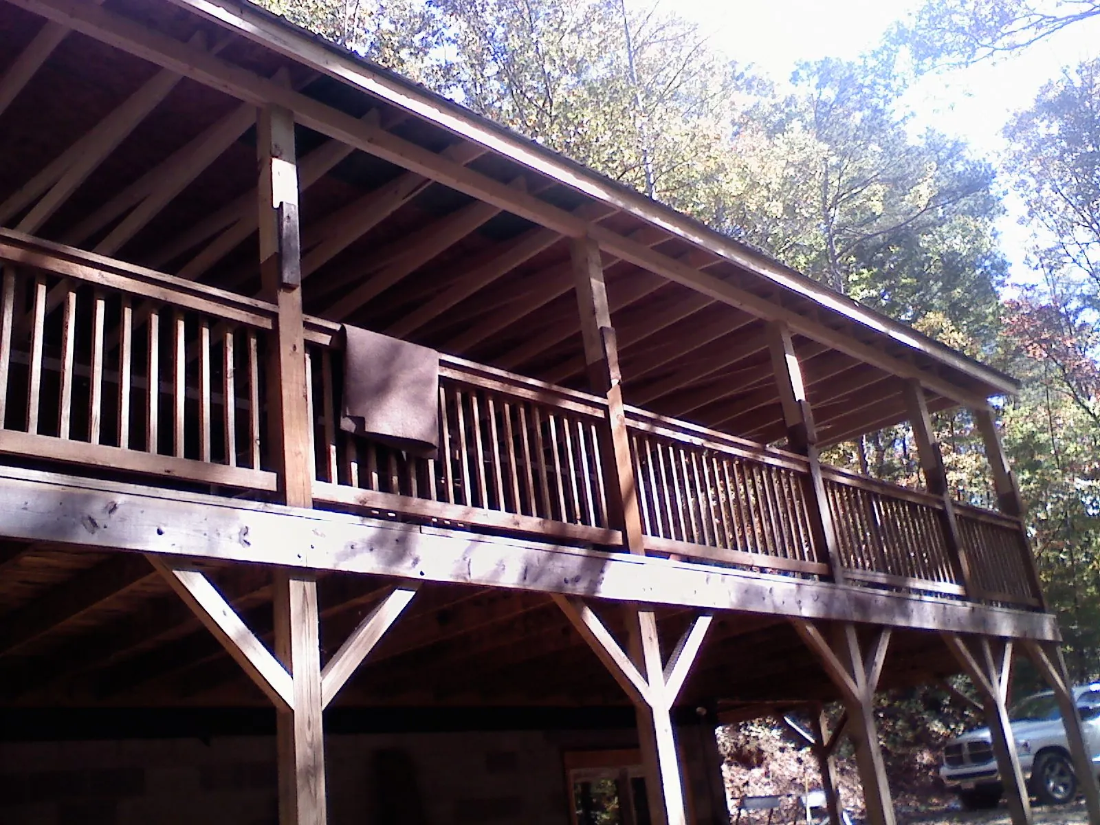 Timber framing under a new elevated porch and deck — Roof Leak Repair in Lake Stevens by Roofing Brothers